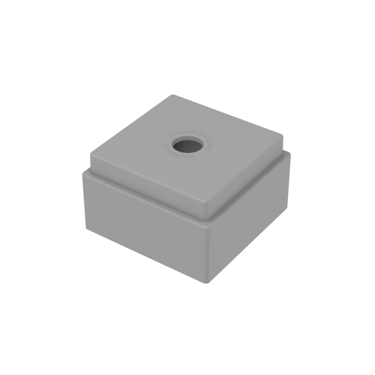 Grijs enkelvoudig PolyBrick plastic bouwblok